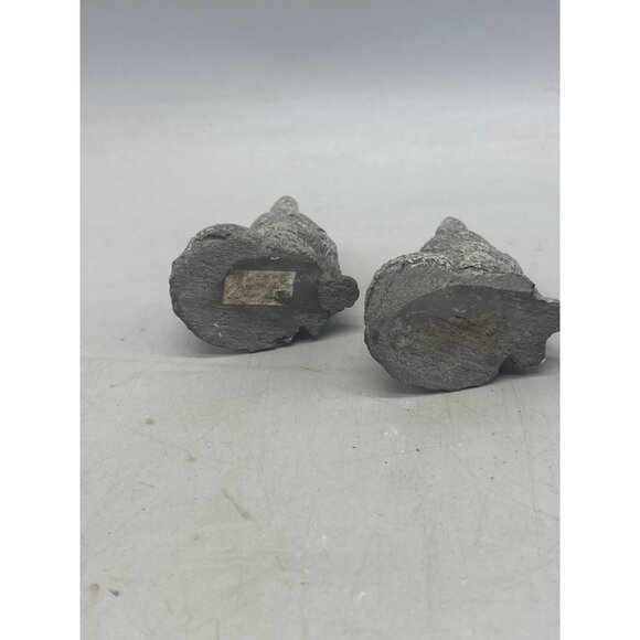 set of 3 cat figurines statue inside or outside yard art gray flat back 2" READ - Picture 9 of 10